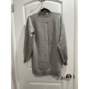 Mock neck sweater dress